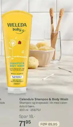 Helsam Weleda Calendula Shampoo & Body Wash (400 ml) tilbud