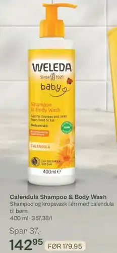 Helsam Weleda Calendula Shampoo & Body Wash (200 ml) tilbud