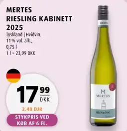 Scandinavian Park Mertes Riesling Kabinett tilbud