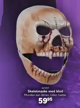 Buddy Leg Skeletmaske med blod tilbud