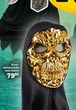 Buddy Leg Guld-skeletmaske med hætte tilbud