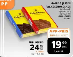 Scandinavian Park Galle & Jessen pålægsschokolade tilbud