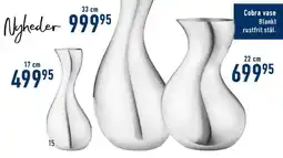Imerco Cobra vase tilbud