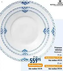Imerco Royal Copenhagen Prinsesse tallerken tilbud