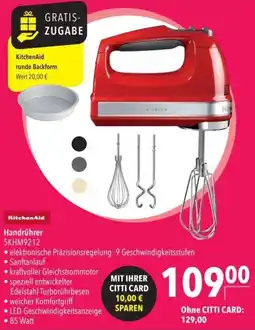 Citti KitchenAid Handrührer 5KHM9212 tilbud
