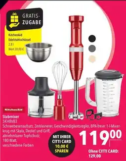 Citti KitchenAid Stabmixer 5KHBV83 tilbud