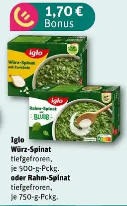 REWE DE Iglo Würz-Spinat tilbud