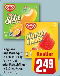REWE DE Langnese Cuja Mara Split oder Flutschfinger tilbud