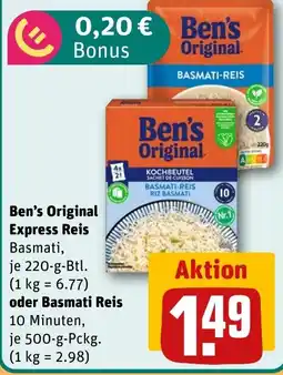 REWE DE Ben's Original Express Reis tilbud