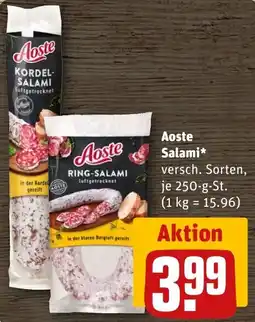REWE DE Aoste Salami tilbud