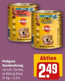 REWE DE Pedigree Hundenahrung tilbud