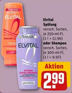 REWE DE Elvital Spülung oder Shampoo tilbud