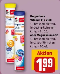 REWE DE Doppelherz Vitamin C + Zink Magnesium 400 tilbud