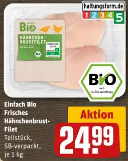 REWE DE Einfach Bio Hähnchenbrust-Filet tilbud