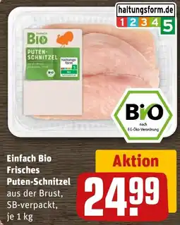 REWE DE Einfach Bio Puten-Schnitzel tilbud