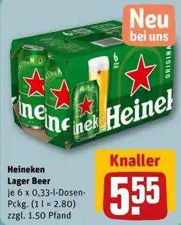 REWE DE Heineken Lager Beer tilbud
