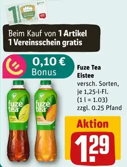 REWE DE Fuze Tea Eistee tilbud