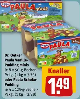 REWE DE Dr. Oetker Paula Vanille-Pudding minis tilbud