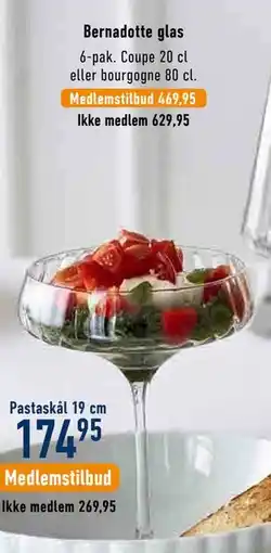 Imerco Bernadotte glas tilbud