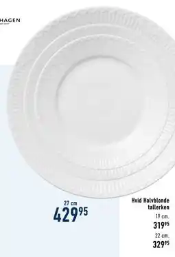 Imerco Hvid Halvblonde tallerken tilbud