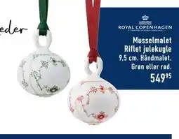 Imerco Musselmalet Riflet julekugle tilbud