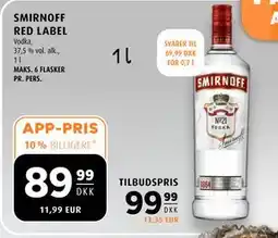 Scandinavian Park SMIRNOFF RED LABEL tilbud