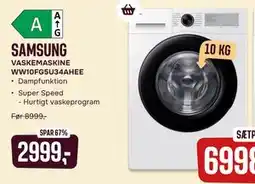 Skousen SAMSUNG VASKEMASKINE WW10FG5U34AHEE tilbud