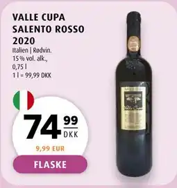 Scandinavian Park VALLE CUPA SALENTO ROSSO 2020 tilbud