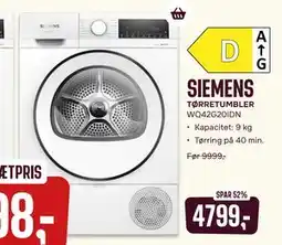 Skousen SIEMENS TØRRETUMBLER WQ42G20IDN tilbud