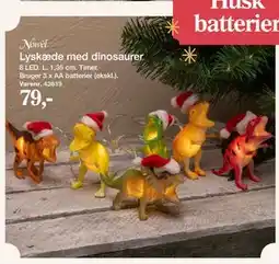 Harald Nyborg Nowèl Lyskæde med dinosaurer tilbud