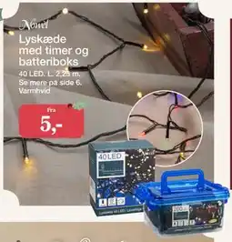 Harald Nyborg Lyskæde med timer og batteriboks tilbud