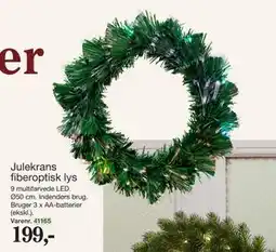 Harald Nyborg Julekrans fiberoptisk lys tilbud