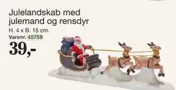 Harald Nyborg Julelandskab med julemand og rensdyr tilbud