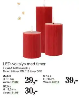 Harald Nyborg LED-vokslys med timer tilbud