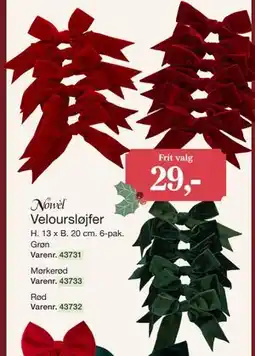 Harald Nyborg Veloursløjfer tilbud