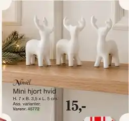 Harald Nyborg Mini hjort hvid tilbud