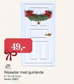 Harald Nyborg Nissedør med guirlande tilbud