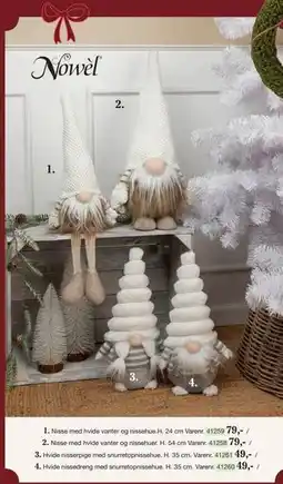 Harald Nyborg Nisse med hvide vanter og nissehue tilbud