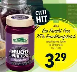 Citti Allos Bio Fruchtpur tilbud