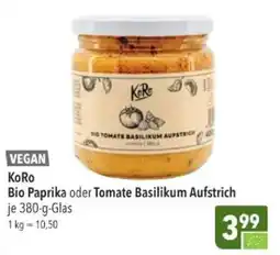 Citti KoRo Bio Paprika oder Tomate Basilikum Aufstrich tilbud