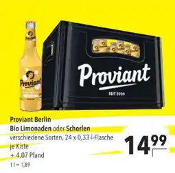 Citti Proviant Berlin Bio Limonaden oder Schorlen tilbud