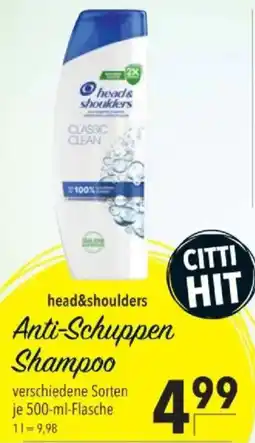 Citti head&shoulders Anti-Schuppen Shampoo tilbud