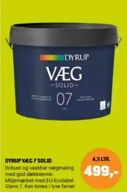 XL-BYG Dyrup væg 7 solid tilbud