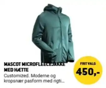 XL-BYG Mascot Microfleecejakke med hætte tilbud