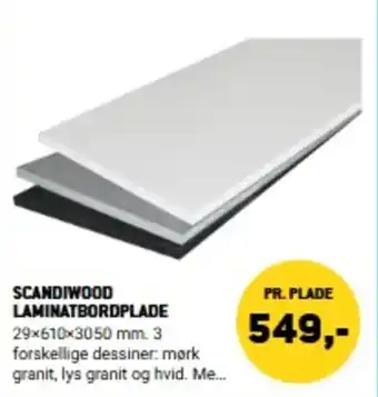 XL-BYG Scandiwood laminatbordplade tilbud