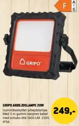 XL-BYG Gripo arbejdslampe 20w tilbud