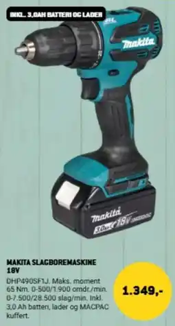 XL-BYG Makita slagboremaskine 18V tilbud