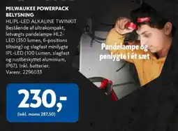 Davidsen Milwaukee Powerpack belysning tilbud