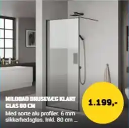 XL-BYG Milobad brusevæg klart glas tilbud