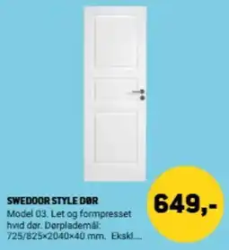 XL-BYG Swedoor style dør tilbud
